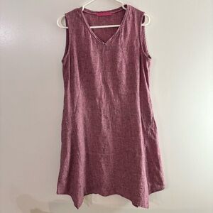 Cut Loose - Pink linen cotton blend dress